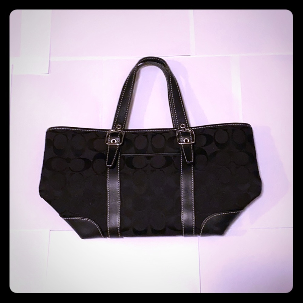 Authentic Coach mini jacquard tote.
